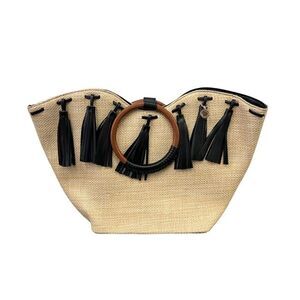 NWOT Celine Dion Piacevole Collection Libretto Natural Tote Bag With Crossbody S